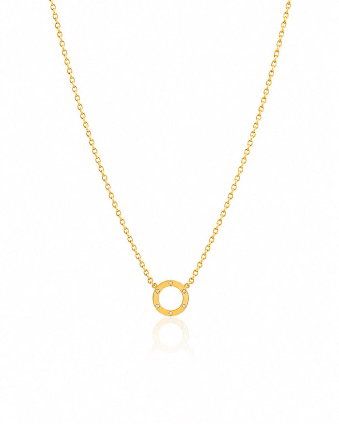 Cercle Pavé Necklace